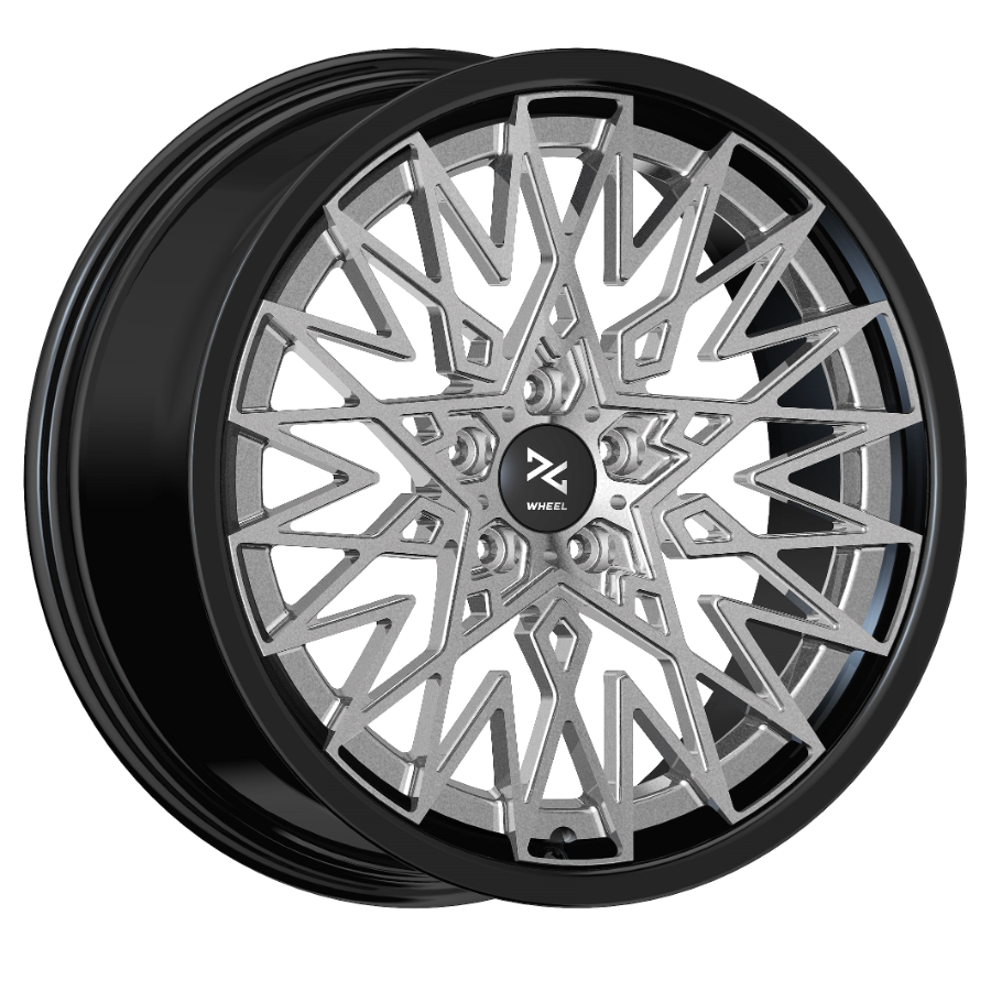 ID1 Brushed Titanium / Gloss Black