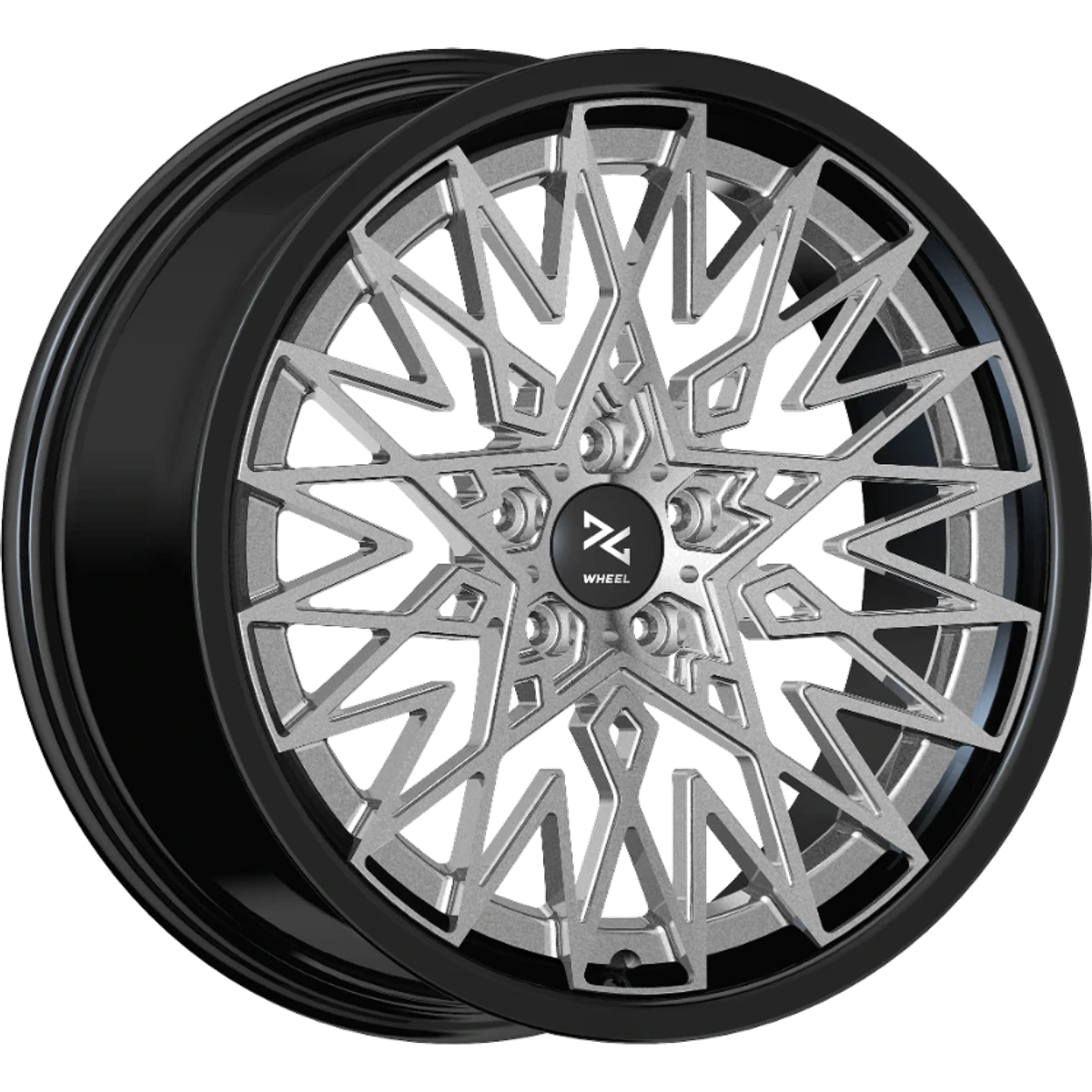 ID1 Brushed Titanium / Gloss Black