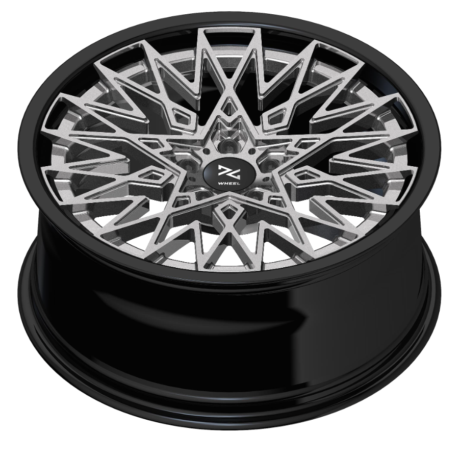 ID1 Brushed Titanium / Gloss Black