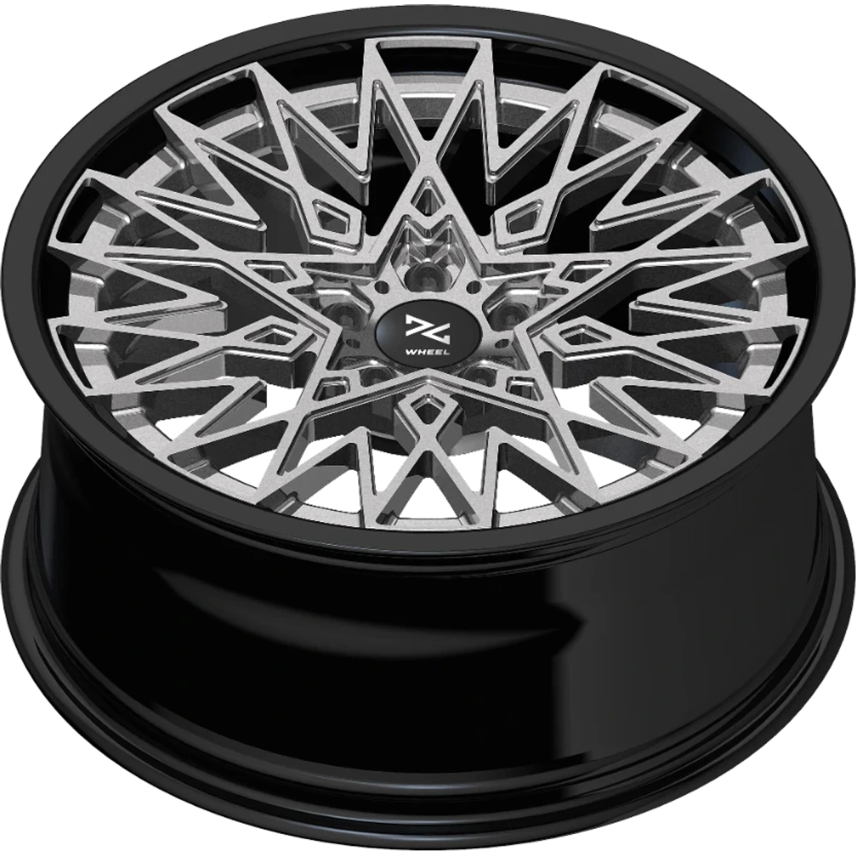 ID1 Brushed Titanium / Gloss Black