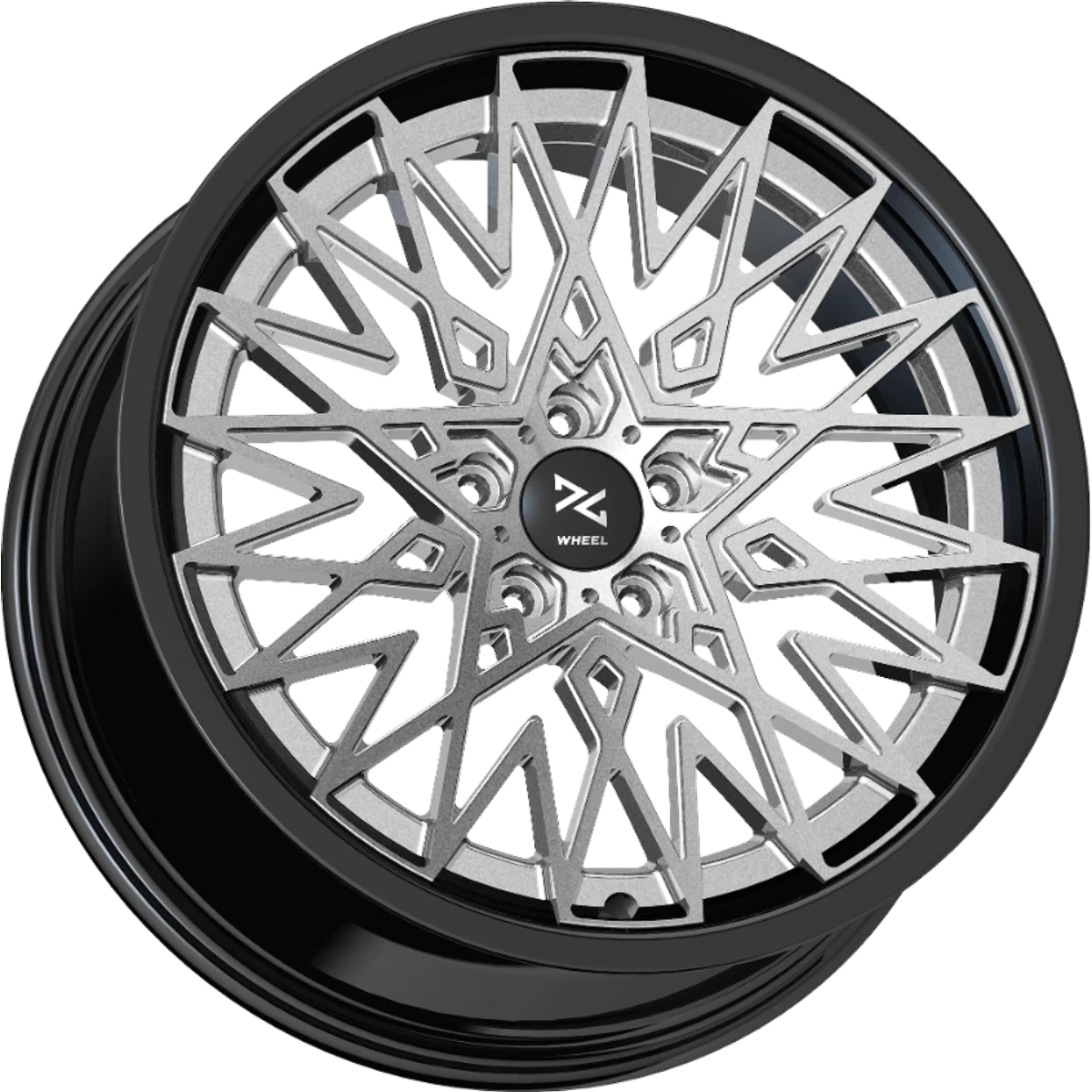 ID1 Brushed Titanium / Gloss Black