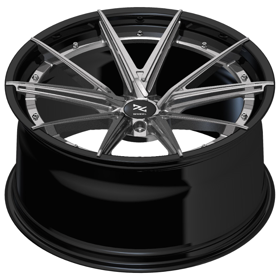 ID2 Brushed Titanium / Gloss Black