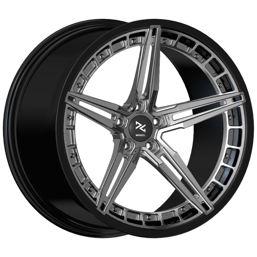 ID3 Brushed Titanium / Gloss Black