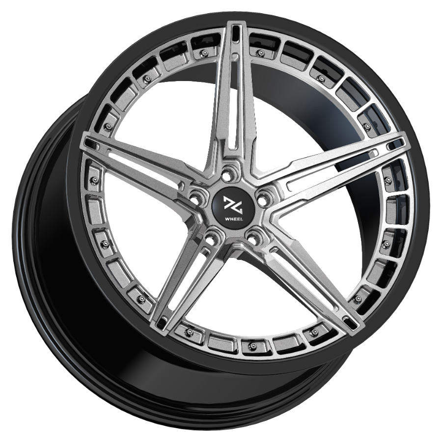 ID3 Brushed Titanium / Gloss Black