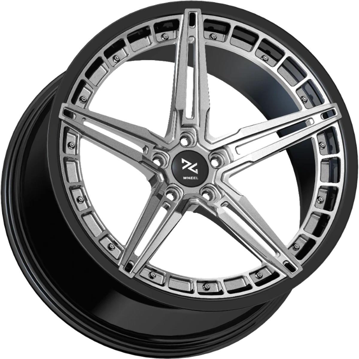 ID3 Brushed Titanium / Gloss Black
