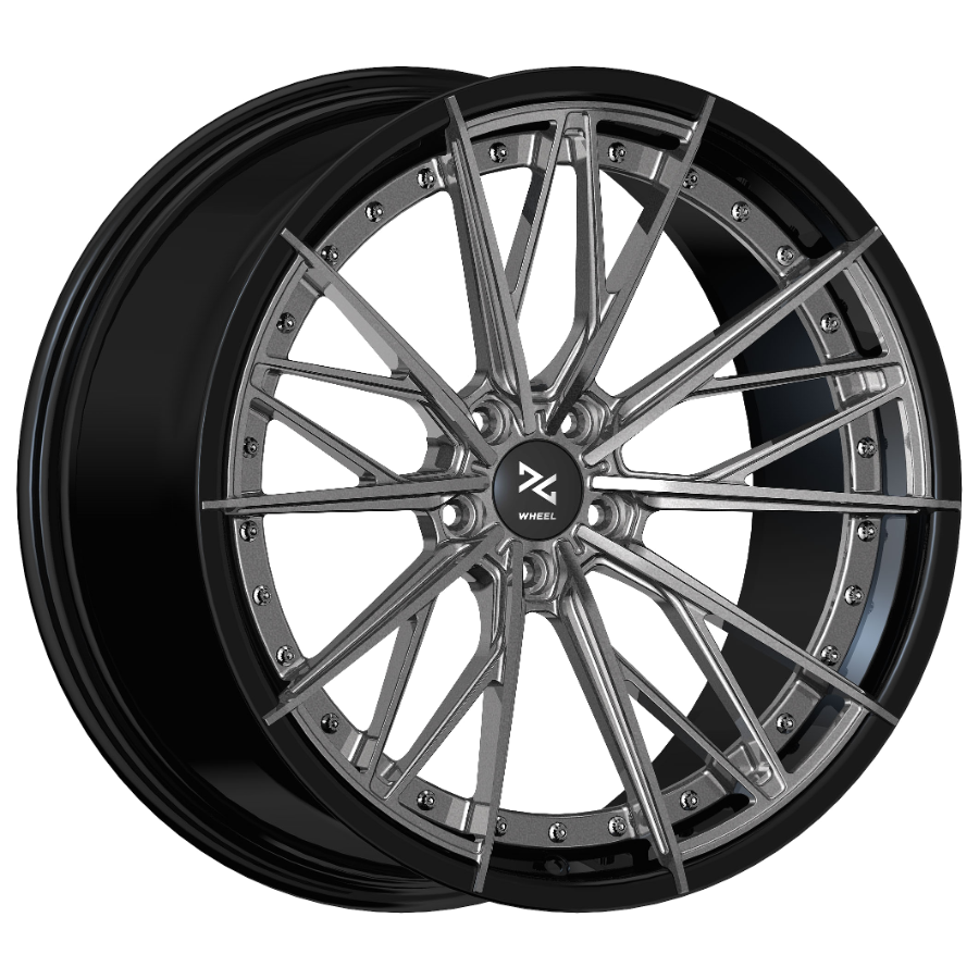ID4 Brushed Titanium / Gloss Black