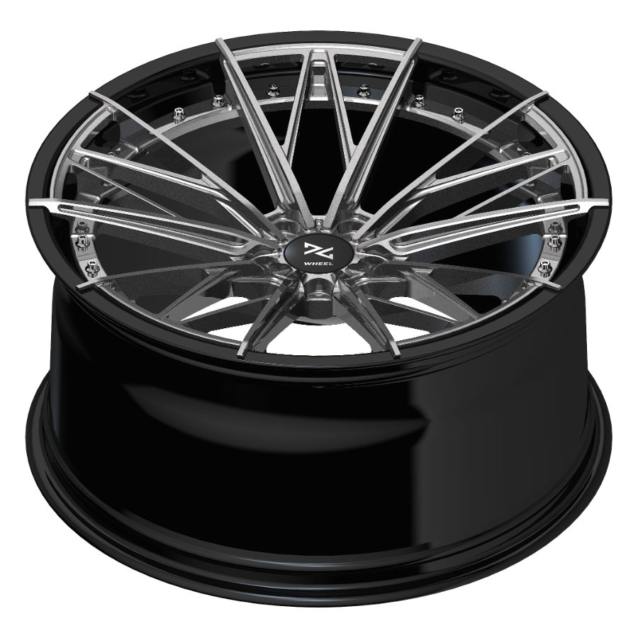 ID4 Brushed Titanium / Gloss Black