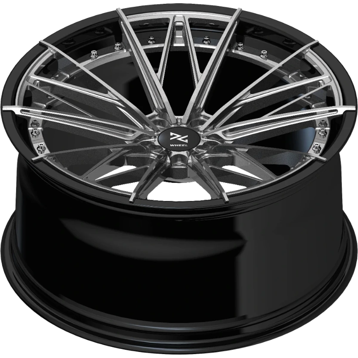 ID4 Brushed Titanium / Gloss Black